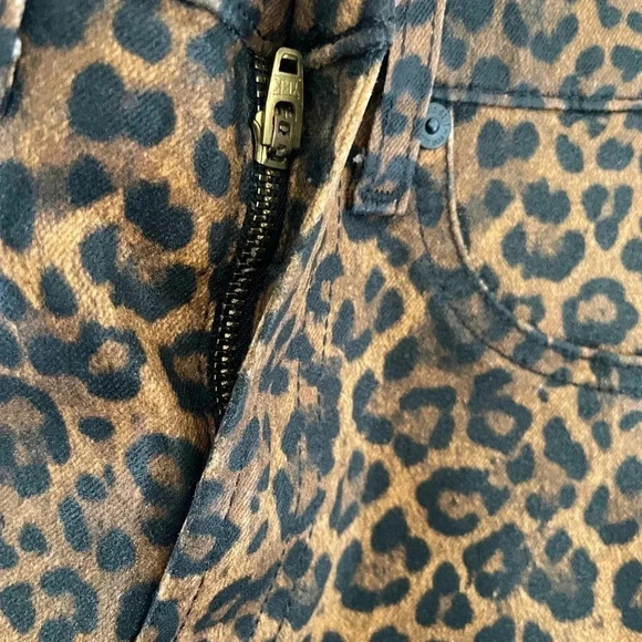 7 for all Mankind coated leopard bootcut denim - Picture 5 of 13